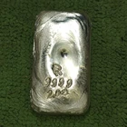 2 Ozs .9999 Fine Silver Hand Poured Bar