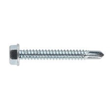 Image of Sealey Sdhx6350 Self Drilling Screw 6.3 X 50Mm Hex Head Zinc Din 7504K 100Pc