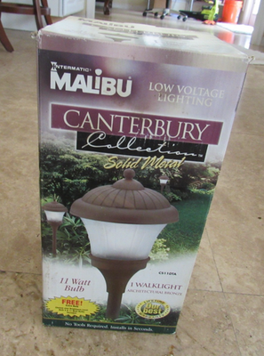 #ad NEW Malibu Canterbury Collection metal walklight open box $27.00