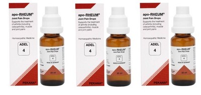 ADEL 4 Joint Pain Drops Pack of 3 Natural Homeopathic Support Free Shipping