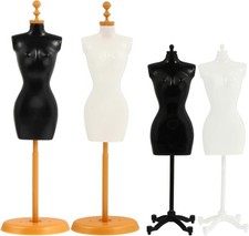 4Pcs Chic Female Mannequin Torso Set for Elegant Dress Displays, 25x7.5cm