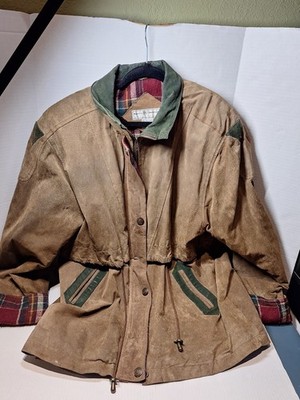 Vintage Maggie Lawrence Leather Coat, Blanket Lined, Woman's L
