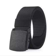 Men  s Adjustable Tactical Belt TSA Approved Metal-Free Nylon Canvas Sports Belt