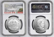 Canada 5 Dollars 2017 Silver Bullion Voyageur NGC MS 69