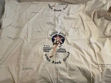 5 YARDS Fabric Deadstock NOS US Army MILITARY Cotton VINTAGE 498th PIN Up