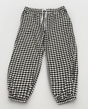 EUC Gap Body Women's Gingham Flannel Elastic Waist Drawstring Pocket Joggers M