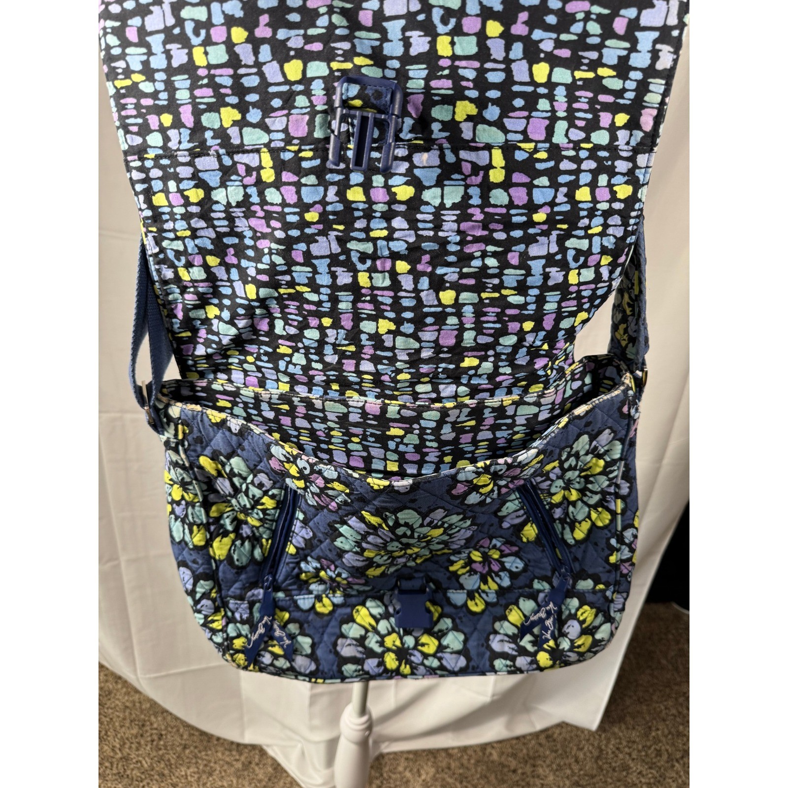 Vera Bradley Quilted Computer/Messenger Bag Crossbody Purse