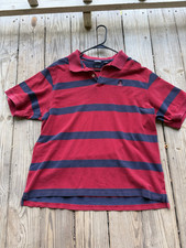 IZOD Mens XXL Red/Navy Striped Short Sleeve C...