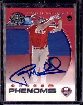 2001 Donruss Rookie Phenoms #250  Phillies Jason Michaels Auto/ Signed IP