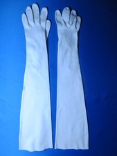 VINTAGE Long White Dress/Eveningwear/Formal Ladies Gloves w/ Buttoned Wrists. S.