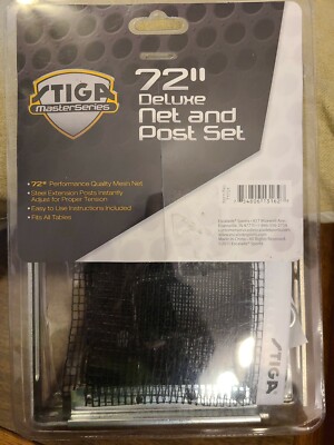 Stiga Master Series 72'' Deluxe Net and Post Set Black/White Fits All Tables