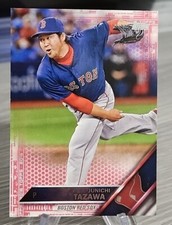 Junichi Tazawa 2016 Topps Update Mother’s Day Pink Parallel /50 #US20 Red Sox