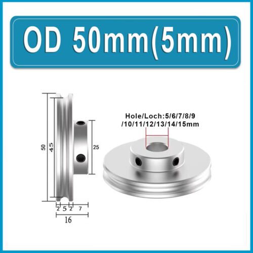 Alu PU Einzelner Rillenriemenscheibe Antriebs Riemenscheibe Ø20-80mm Loch 5-15mm - Bild 112 von 232