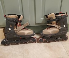 Dart Forward Inline Roller Blades Tan Adjustable Size Adult 5-8 5aber Skates