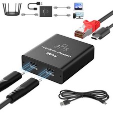 Ethernet Splitter 1 To 2 Out double Usbc Port Upgrade Design Rj45 Splitter Wit