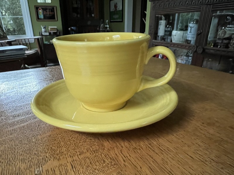 Fiesta cup & saucer set - unused - Sunflower yellow #320