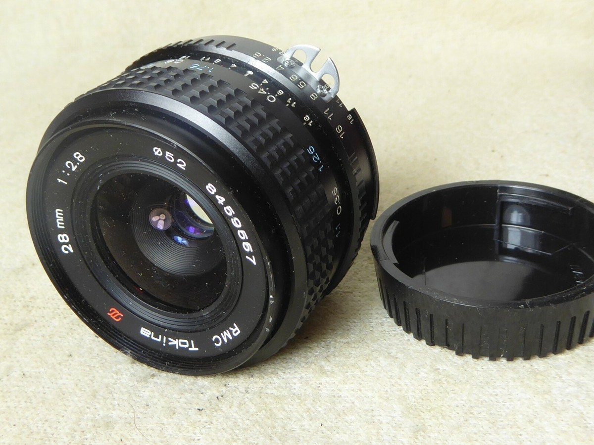 Tokina RMC II 28mm Wide Angle Vintage Lens, nikon ai F filter cap