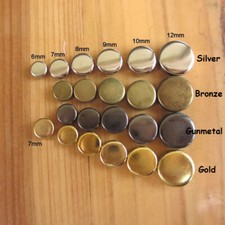 6mm-12mm Flat Round Double Cap Rivets Studs for DIY Leather Crafts Bags Repair