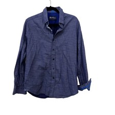 Robert Graham Long Sleeve Dress Shirt Modern Americana Button Flip Cuff Size: XL