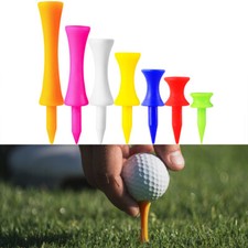 50/100 Count Step Down Plastic Golf Castle Tees, Unbreakable, Mixed or Same