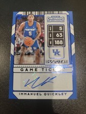 2020-21 Contenders Draft Picks Game Ticket Blue 85 Immanuel Quickley AUTO /99