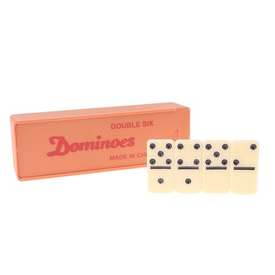 Domino Game Set With Box Melamine 28 Dominoes Tiles Gift Professional Table Game