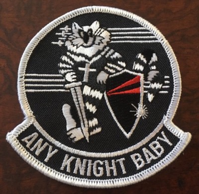 US NAVY F-14 TOMCAT ANY KNIGHT BABY EMBROIDERED PATCH 3 INCHES