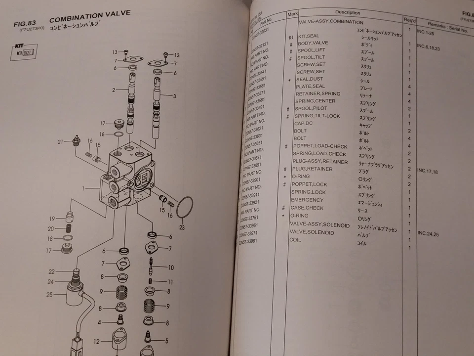 TCM Parts Book Forklift Truck Disel Powered FHD20T3A FHD25T3A - Image 3 of 4