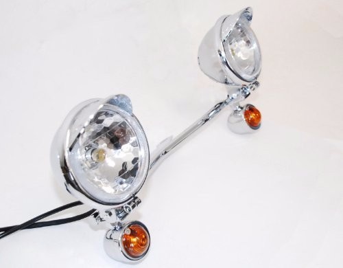 Chrome Driving Passing Bar / Spot Light – Motorcycle Fog Lamp For Vulcan Rebel