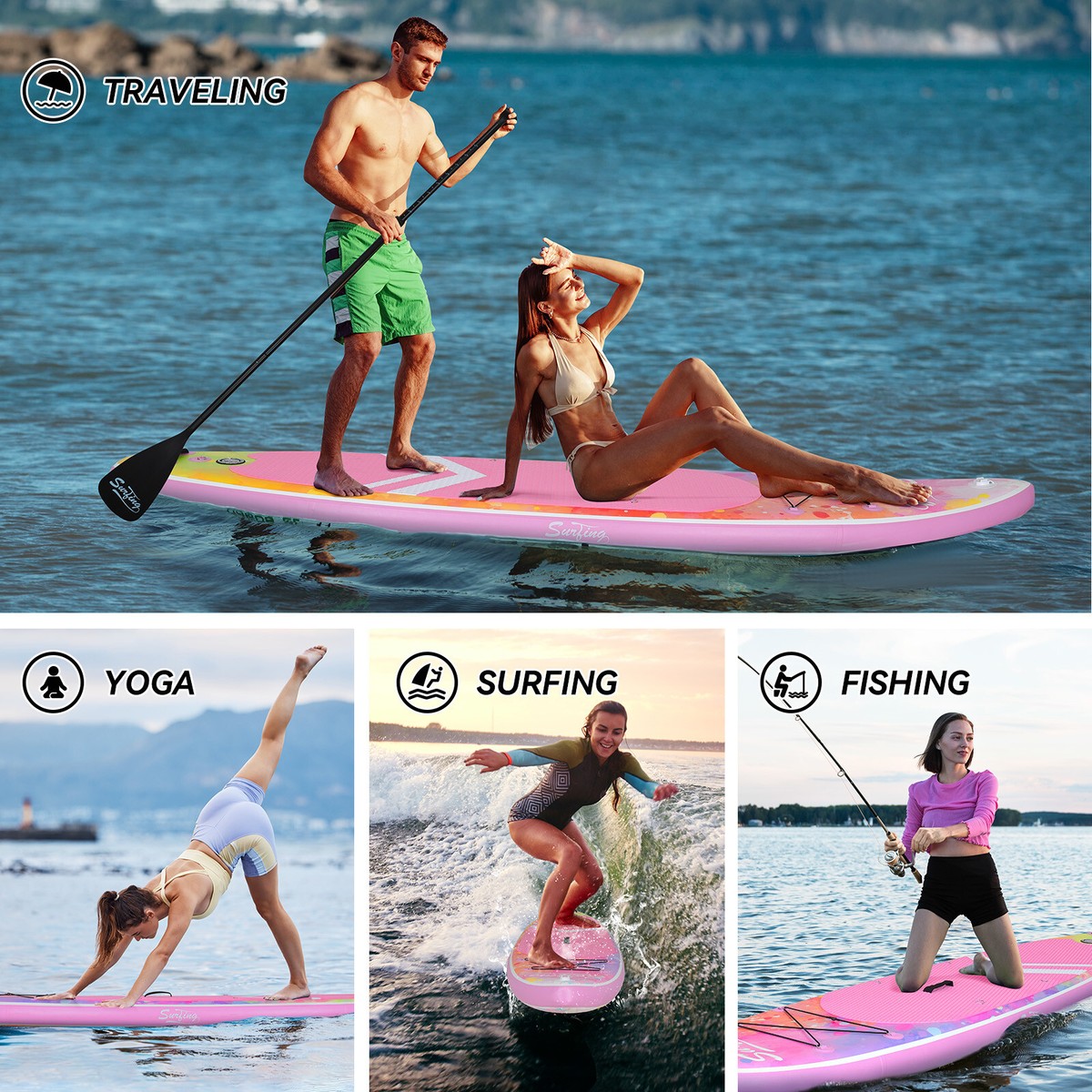 SUP 11フィート Amazon | Hiwave 空気注入式スタンドアップパドルボード 11