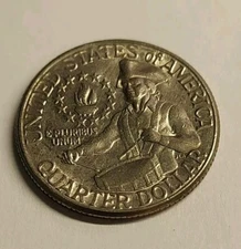 Bicentennial Quarter 1776-1976 D Reverse Grease Brockage Drum Mint Error/Variety