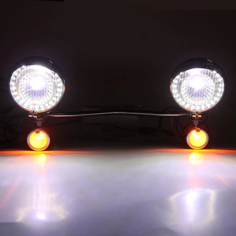 Luz antiniebla de paso para Yamaha V Star 650 750 950 1000 1300 Classic Foto 3 de 4