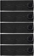 5Pcs Adjustable Elastic Button Extender Waist Extenders Waistband for Jeans Pant