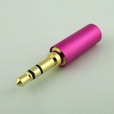 1x Red 3.5mm Male Plug 3 Pole Stereo Repair Audio Earphones TRS Connector Solder