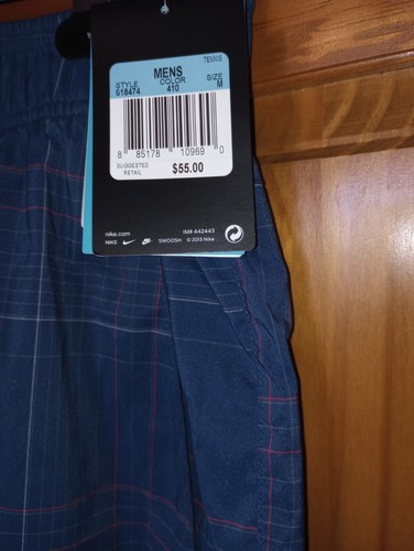 Nike NWT Mens Stretch Med. Dri-Fit Shorts Blue Plaid Poly Spandex blend 29 waist - Picture 20 of 22