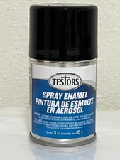 Testors Spray Paint  Gloss Black 1247T  ~  Enamel 3oz Rust-Oleum Hobby Model ✨