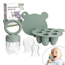 Silicone Baby Fruit Feeder Freezer Tray Set, Breast Milk Popsicle... Fast Ship