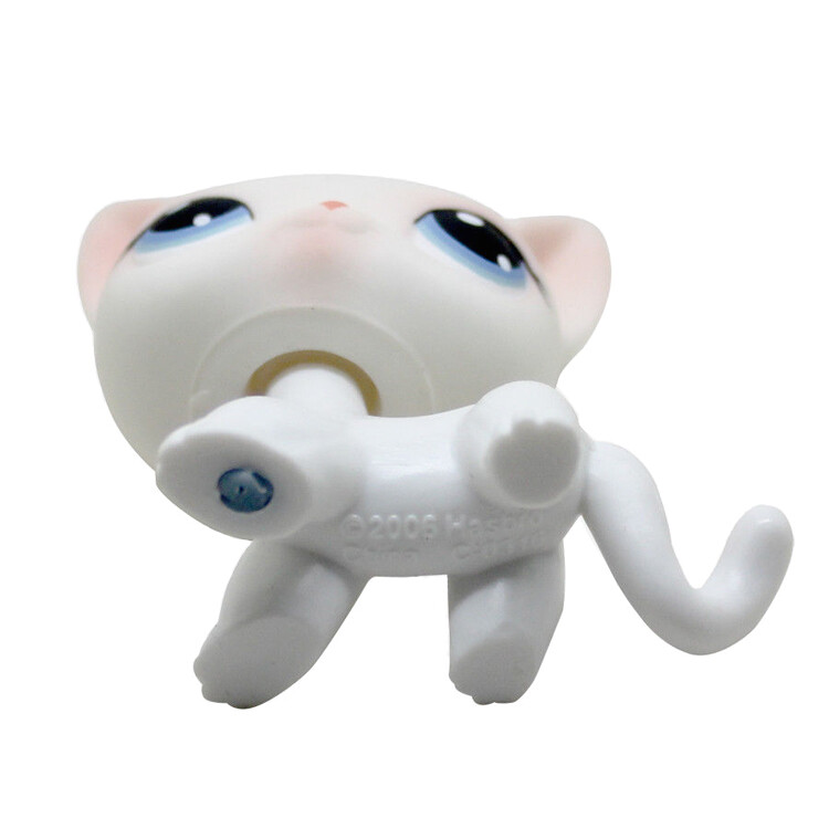 64 Rare Littlest Pet Shop Pink White Short Hair Cat Kitty