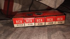 5 Lot of 6X8 RCA vacuum tubes NOS boxed