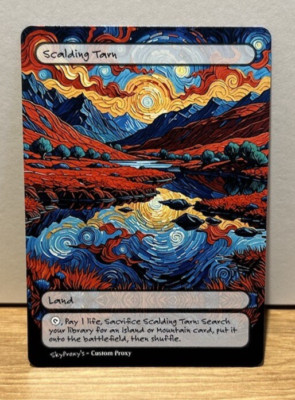 MTG - Scalding Tarn - Van Gogh Style - Card For EDH and Playtest