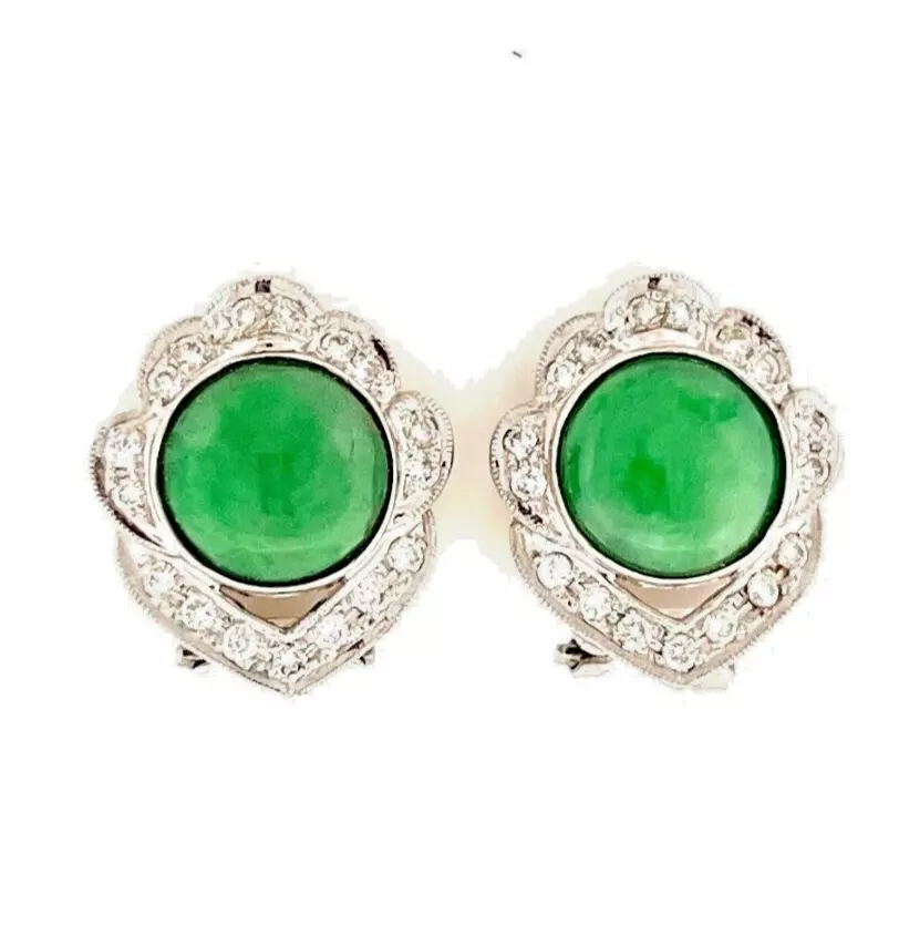 Jade and deals diamond earrings
