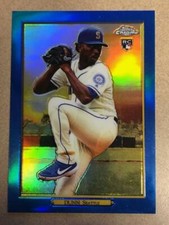 2020 Topps Series 2 JUSTIN DUNN Blue TURKEY RED Chrome 20/50 Seattle Mariners RC