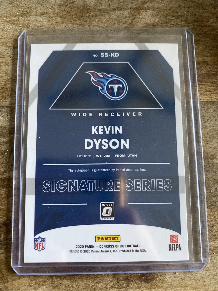 2020 Donruss Optic Signature Series #SS-KD KEVIN DYSON  Auto - Image 4 of 4
