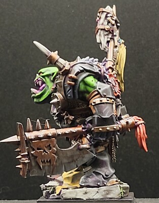 warhammer old world black ork ブラックオーク Warhammer Old World Black Orc Big Boss Painted | eBay