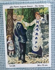 Printed needlepoint tapestry gobelin The Swing Orchidea 54x70  