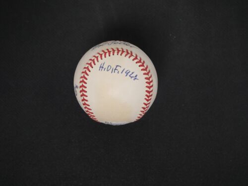 BOB FELLER SIGNED OFFICIAL AMERICAN LEAGUE BASEBALL WITH 4 INSCRIPTIONS JSA COA - Picture 3 of 6