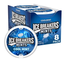 ICE BREAKERS Coolmint Sugar Free Breath Mints, 1.5 oz Tins (8 Count)
