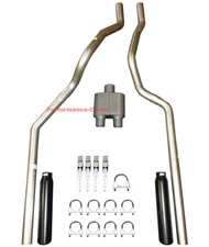 Truck Dual Exhaust w/ One Chamber Fits 99-08 Chevrolet Silverado GMC Sierra
