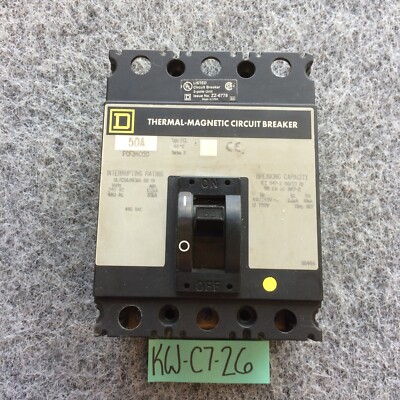 SQUARE D FCF34050 CIRCUIT BREAKER 50 Amp *Fast Ship*  *Flaw