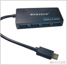 HUB 4 PORTE USB Type C SDOPPIATORE SPLITTER MULTIPRESA ADATTATORE PC NOTEBOOK